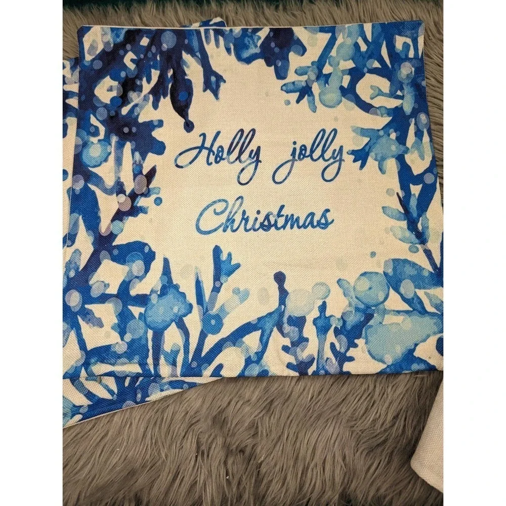 Blue Christmas Winter pillow cases